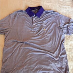 Southern Marsh Purple and White Striped Polo Shirt